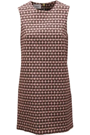 Dondup Femme, Robes, Multicolore, Taille: 36 FR Élégante Robe Italienne avec Fermeture Éclair Arrière
