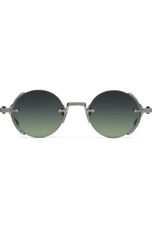 AKONI Homme, Accessoires, Gris, Taille: ONE Size Lunettes de soleil semi-cerclées futuristes