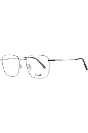 Bally Homme, Accessoires, Jaune, Taille: ONE Size Montures Optiques en Métal Doré Style Carré