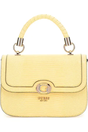Guess Femme, Sacs, Jaune, Taille: ONE Size Sac à main Logo 4G Modèle Orlina