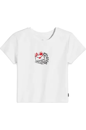 Converse Femme, Tops, Blanc, Taille: 40 FR T-shirt Graphique Lettre d