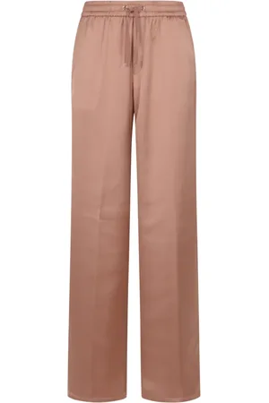 HERNO Femme, Pantalons, Rose, Taille: 36 FR Pantalon Rose Décontracté en Satin