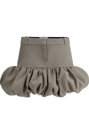 COPERNI Femme, Jupes, Gris, Taille: 38 FR Jupe à ourlet froncé
