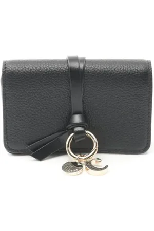 Chloé Femme, Pre-owned, Noir, Taille: ONE Size Pre-owned Cuir petite-maroquinerie