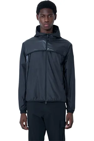Moncler Homme, Vestes, Noir, Taille: XL Veste à capuche à panneaux contrastants