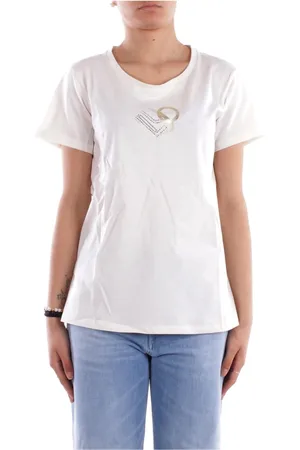 Liu Jo Femme, Tops, Blanc, Taille: 42 FR T-shirts et Polos Sport Logo Front