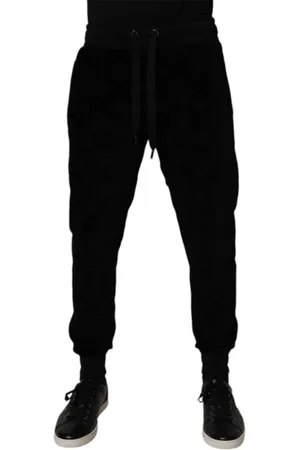 Dolce & Gabbana Homme, Pantalons, Noir, Taille: M Jogger en Coton Noir