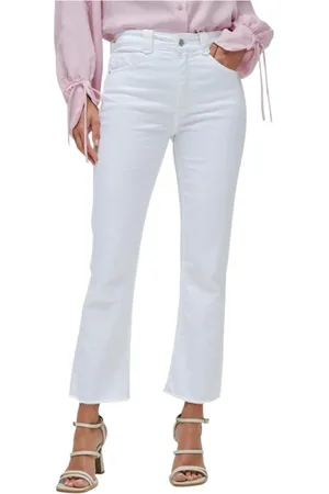 Salsa Femme, Jeans, Blanc, Taille: W26 L28 Jean Évasé Court Moderne