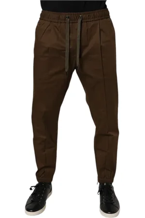 Dolce & Gabbana Homme, Pantalons, Brun, Taille: L Jogger Pantalons de survêtement en Coton Marron