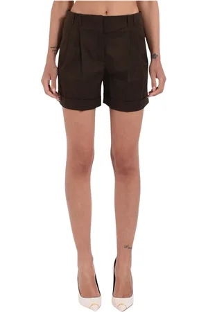 Max Mara Femme, Shorts, Brun, Taille: 38 FR Shorts en coton modèle Bergen