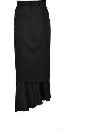 Maison Margiela Femme, Jupes, Noir, Taille: 40 FR Jupe longue avec fermeture éclair