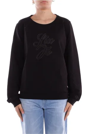 Liu Jo Femme, Sweatshirts et sweats à capuche, Noir, Taille: 42 FR Pull Noir avec Logo Sport