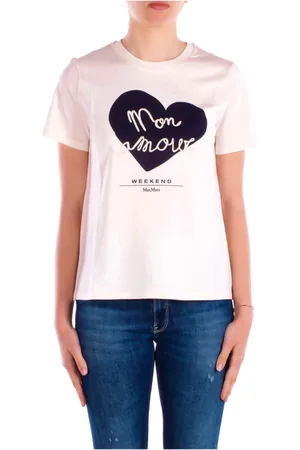 Max Mara Femme, Tops, Rose, Taille: 38 FR T-shirts et Polos ivoire avec Logo