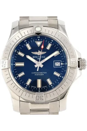 Breitling Pre-owned Homme, Pre-owned, Bleu, Taille: ONE Size Pre-owned Acier inoxydable montres