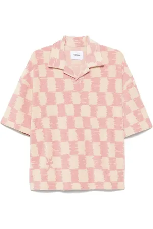 BONSAI Homme, Chemises, Multicolore, Taille: S T-shirt Polo à Carreaux avec Col en V