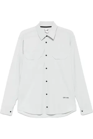 GR10K Homme, Chemises, Gris, Taille: L Chemise à ultrasons pour le sport et le quotidien
