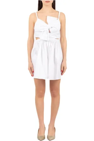 Elisabetta Franchi Femme, Robes, Blanc, Taille: 36 FR Robe Élégante par