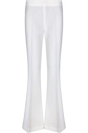 BLANCA Femme, Pantalons, Blanc, Taille: 44 FR Pantalon Blanc Évasé Style Élégant