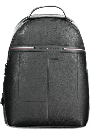 Tommy Hilfiger Unisex, Sacs, Noir, Taille: ONE Size Sac à Dos Homme Noir avec Détails Contrastants