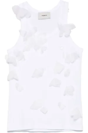 COPERNI Femme, Tops, Blanc, Taille: 38 FR Débardeur Blanc Papillon