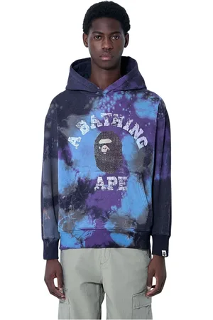 A Bathing Ape Homme, Sweatshirts et sweats à capuche, Multicolore, Taille: 2XL Sweat à Capuche Tie-Dye avec Logo