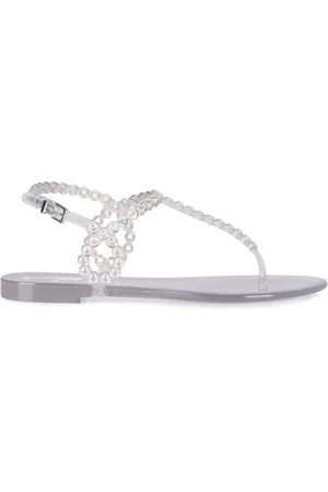 Aquazzura Femme, Chaussures, Gris, Taille: 37 1/2 EU Sandales plates à clous