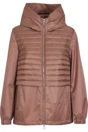 Duno Femme, Vestes, Brun, Taille: 36 FR Veste Marron à Capuche