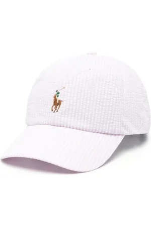 Ralph Lauren Homme, Accessoires, Rose, Taille: ONE Size Chapeau Seersucker Rose