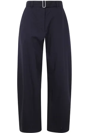 STUDIO NICHOLSON Femme, Pantalons, Bleu, Taille: 38 FR Pantalon à jambe large et ceinture