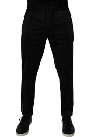 Dolce & Gabbana Homme, Pantalons, Noir, Taille: M Jogger Pantalons de survêtement en Polyester Noir