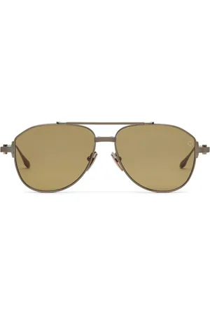 AKONI Homme, Accessoires, Gris, Taille: ONE Size Helios Or Antique Lunettes de Pilote