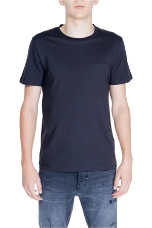 Peuterey Homme, Tops, Bleu, Taille: 2XL T-shirt Coton Collection Printemps/Été