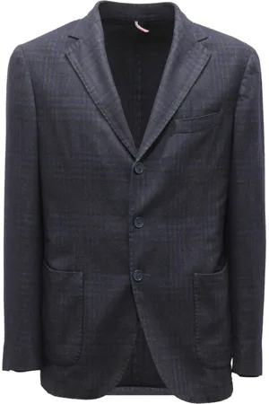 Biagio Santaniello Homme, Vestes, Bleu, Taille: XL Veste en mélange de laine Drop 7