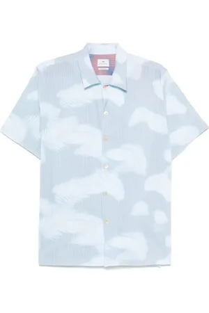 Paul Smith Homme, Chemises, Bleu, Taille: XL Chemise Col Camp Bleu Clair