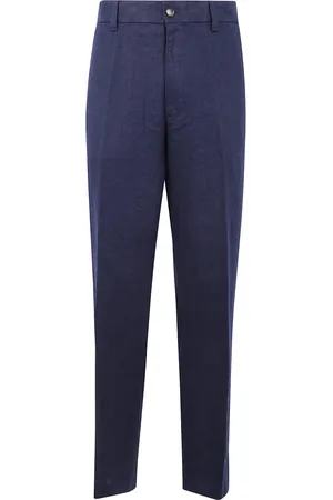 Michael Kors Homme, Pantalons, Bleu, Taille: W34 L32 Pantalon Chino en Lin Droit