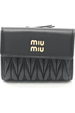 Miu Miu Femme, Pre-owned, Noir, Taille: ONE Size Pre-owned Cuir petite-maroquinerie
