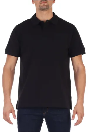 VERSACE Homme, Tops, Noir, Taille: S Polo en coton piqué avec logo imprimé