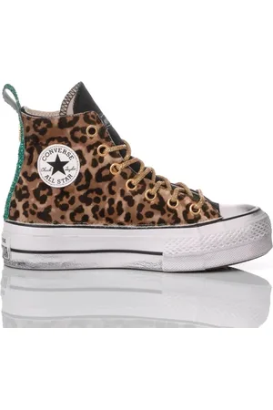 Converse Femme, Chaussures, Multicolore, Taille: 39 1/2 EU Baskets Noires à Plateforme pour Femmes Personnalisées
