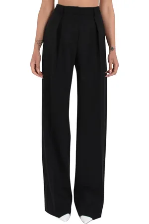 Msgm Femme, Pantalons, Noir, Taille: 40 FR Pantalon droit en mélange de laine