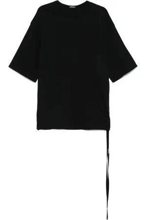 ANN DEMEULEMEESTER Femme, Tops, Noir, Taille: 40 FR T-shirt confortable avec impression Dialogue Print