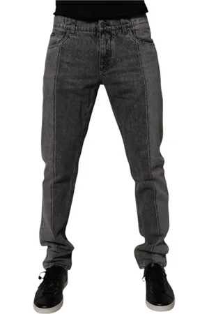 Dolce & Gabbana Homme, Jeans, Gris, Taille: L Jean Skinny en Denim de Coton Gris
