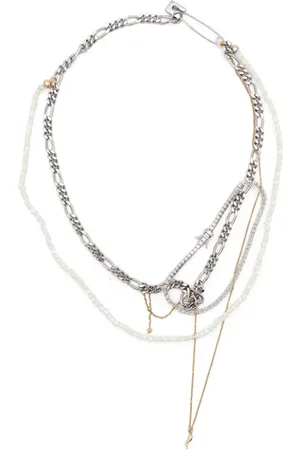 MAGLIANO Homme, Accessoires, Gris, Taille: ONE Size Collier Asymétrique en Argent