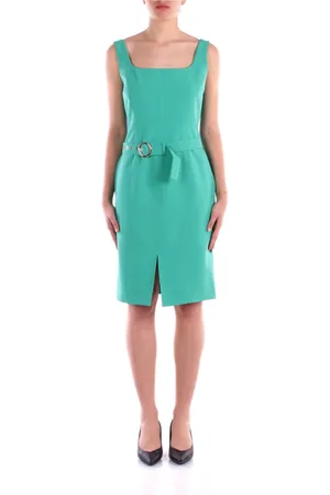 Liu Jo Femme, Robes, Vert, Taille: 42 FR Robe Élégante avec Fermeture Latérale