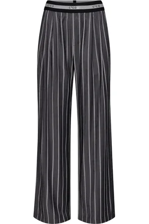 Co`Couture Femme, Pantalons, Noir, Taille: 40 FR Pantalon à Rayures avec Logo