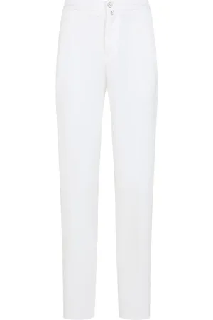 Kiton Homme, Pantalons, Blanc, Taille: W34 Pantalon Élégant