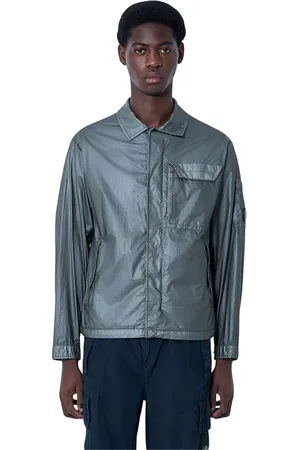 C.P. Company Homme, Vestes, Gris, Taille: M Veste transparente à capuche et lentille