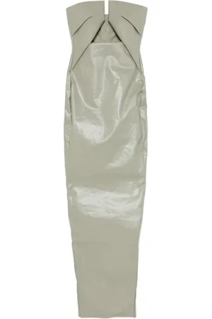 Rick Owens Femme, Robes, Vert, Taille: 40 FR Robe Denim Prong en Celadon