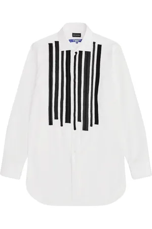 JUNYA WATANABE Homme, Chemises, Blanc, Taille: L Coton Noir Blanc Chemise
