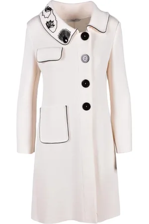 CHARLOTT Femme, Manteaux, Blanc, Taille: 40 FR Manteau en laine