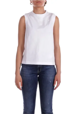 K-Way Femme, Tops, Blanc, Taille: 40 FR T-shirt Blanc Logo Front Coupe Régulière
